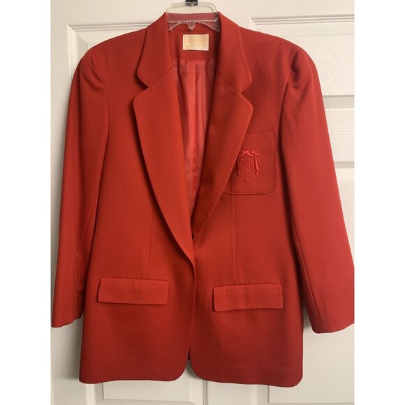 Pendleton Jackets & Blazers - Vintage 70's Pendleton Red Wool Blazer Size 10 Embroidered Crest